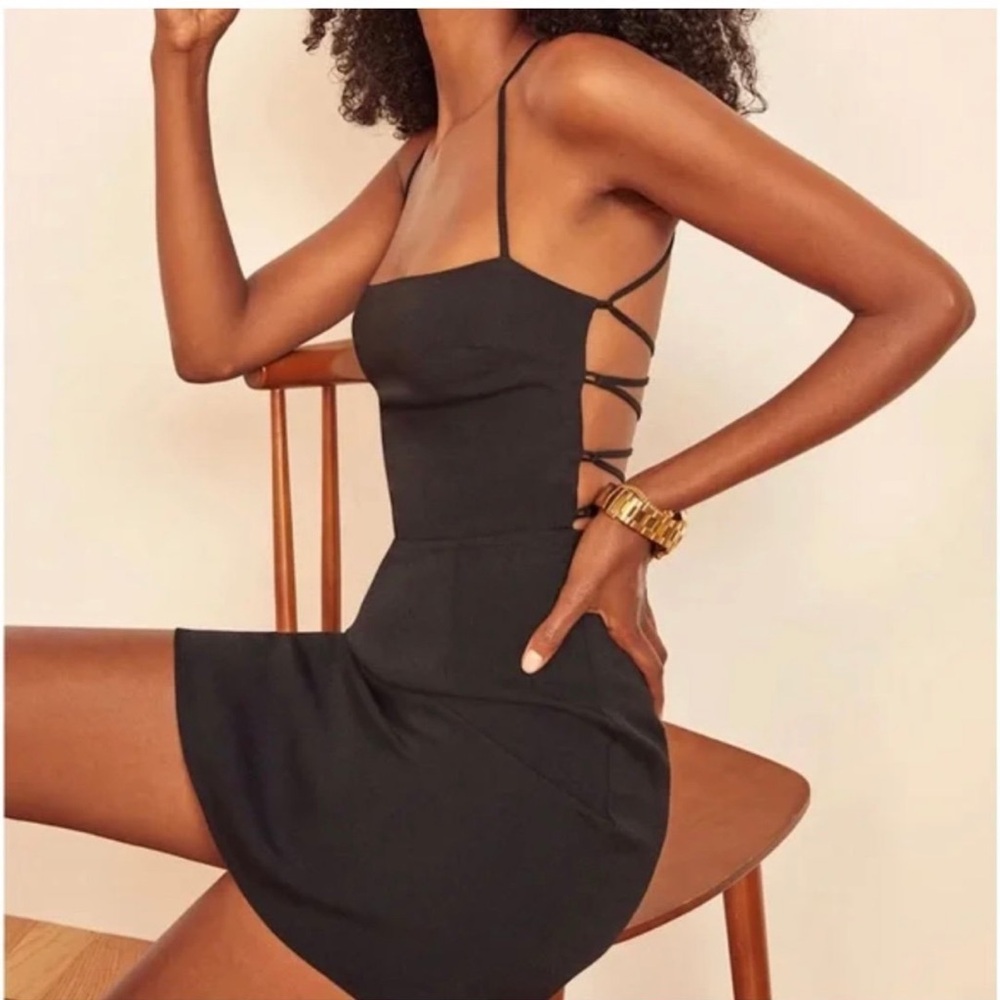 Reformation cane Dress black (discontinued/ limited edition)